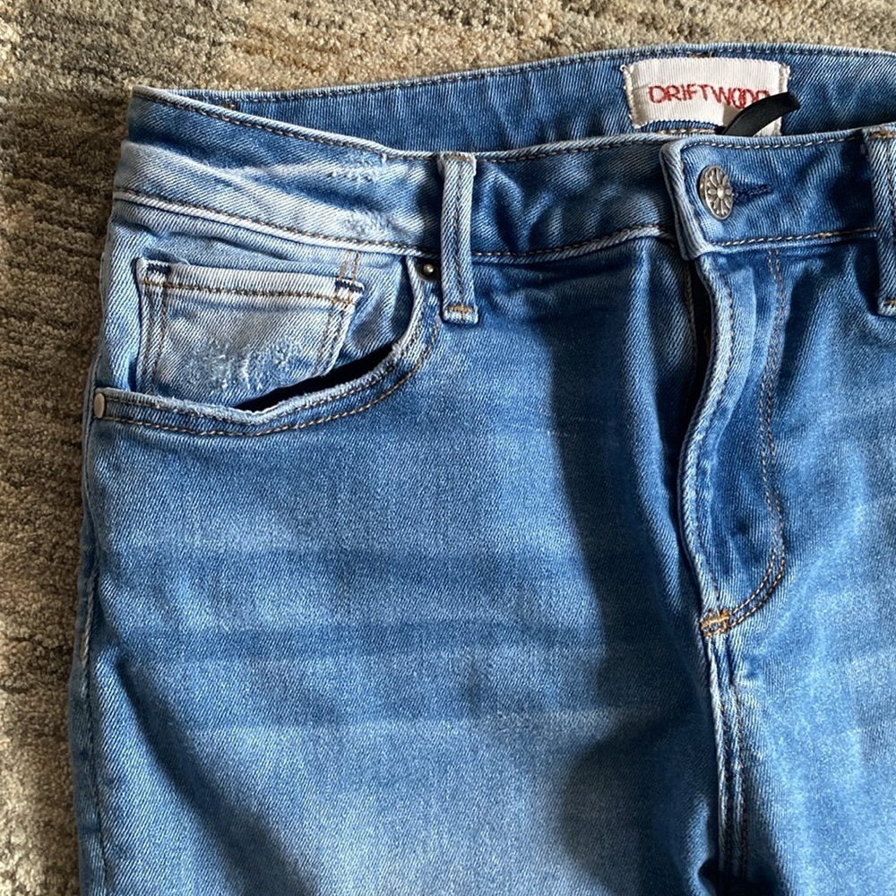 Driftwood Women's Blue Jeans - size 28- Colette style - plaid lining - Picture 3 of 7